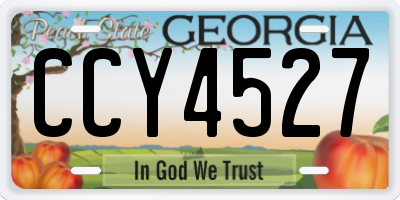GA license plate CCY4527