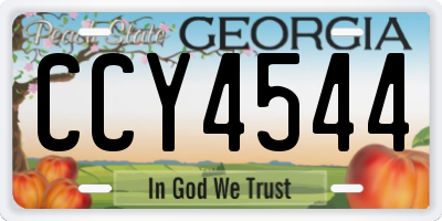 GA license plate CCY4544