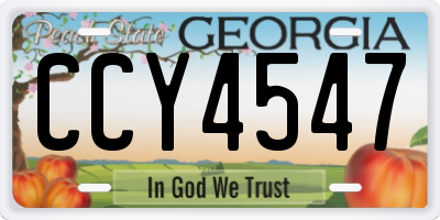 GA license plate CCY4547