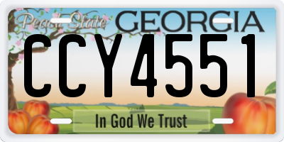 GA license plate CCY4551
