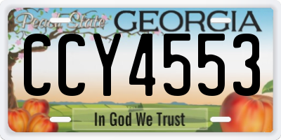 GA license plate CCY4553