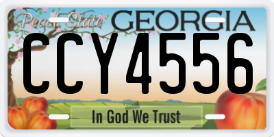GA license plate CCY4556