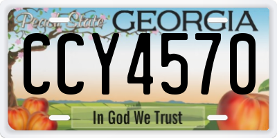 GA license plate CCY4570