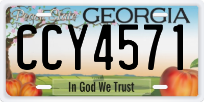 GA license plate CCY4571
