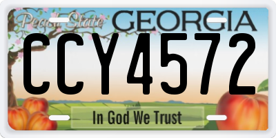 GA license plate CCY4572