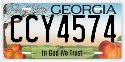 GA license plate CCY4574