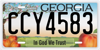 GA license plate CCY4583
