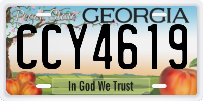 GA license plate CCY4619