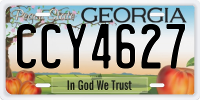GA license plate CCY4627