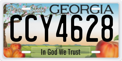 GA license plate CCY4628