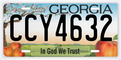 GA license plate CCY4632