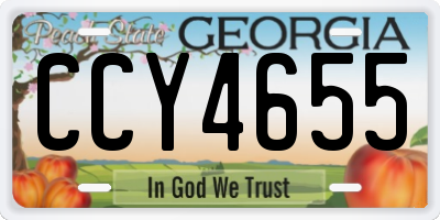 GA license plate CCY4655