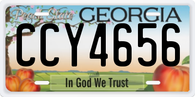 GA license plate CCY4656