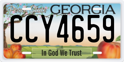 GA license plate CCY4659