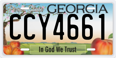 GA license plate CCY4661