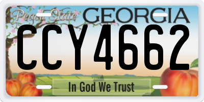 GA license plate CCY4662