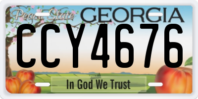 GA license plate CCY4676