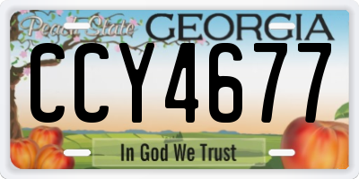 GA license plate CCY4677