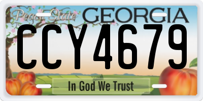 GA license plate CCY4679