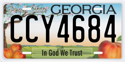 GA license plate CCY4684