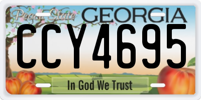 GA license plate CCY4695