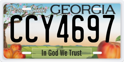 GA license plate CCY4697
