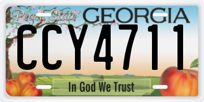 GA license plate CCY4711