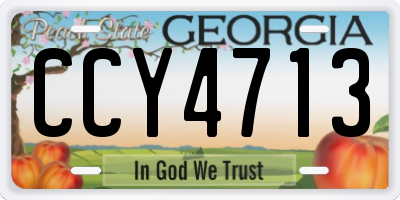 GA license plate CCY4713