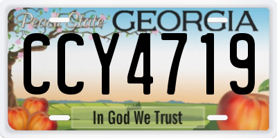 GA license plate CCY4719