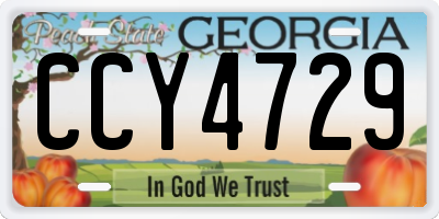 GA license plate CCY4729