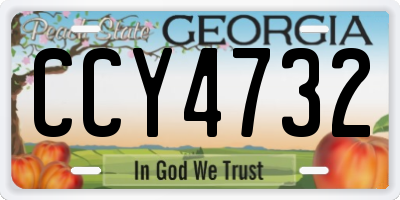 GA license plate CCY4732