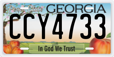 GA license plate CCY4733