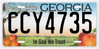 GA license plate CCY4735