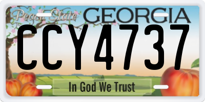 GA license plate CCY4737