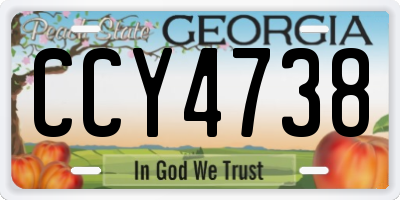 GA license plate CCY4738