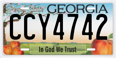 GA license plate CCY4742
