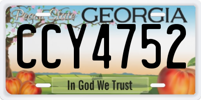 GA license plate CCY4752