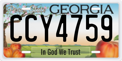 GA license plate CCY4759