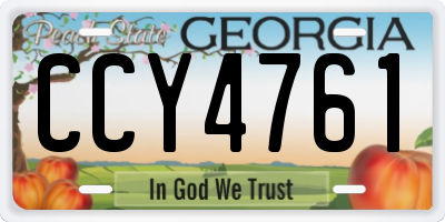 GA license plate CCY4761