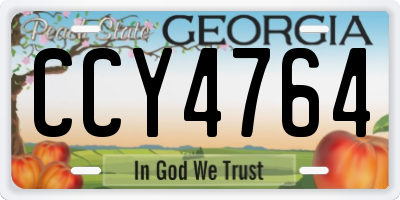 GA license plate CCY4764