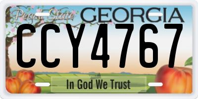 GA license plate CCY4767