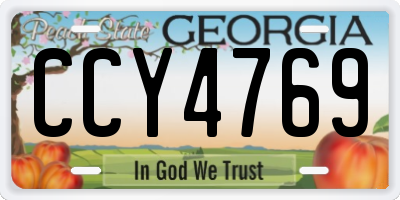 GA license plate CCY4769