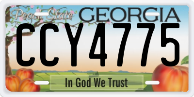 GA license plate CCY4775
