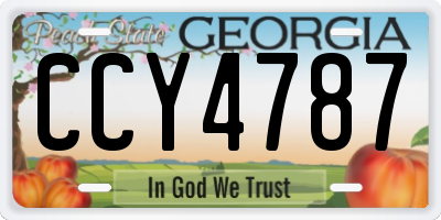 GA license plate CCY4787