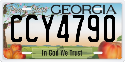 GA license plate CCY4790