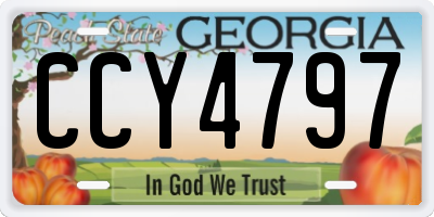 GA license plate CCY4797