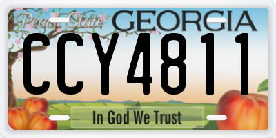 GA license plate CCY4811