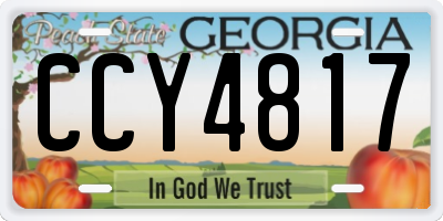 GA license plate CCY4817