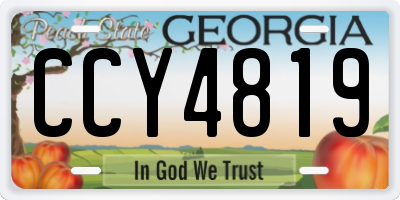 GA license plate CCY4819