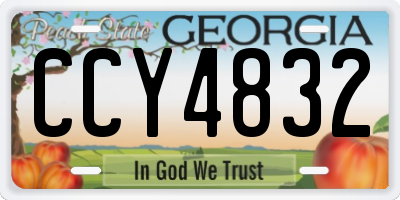 GA license plate CCY4832